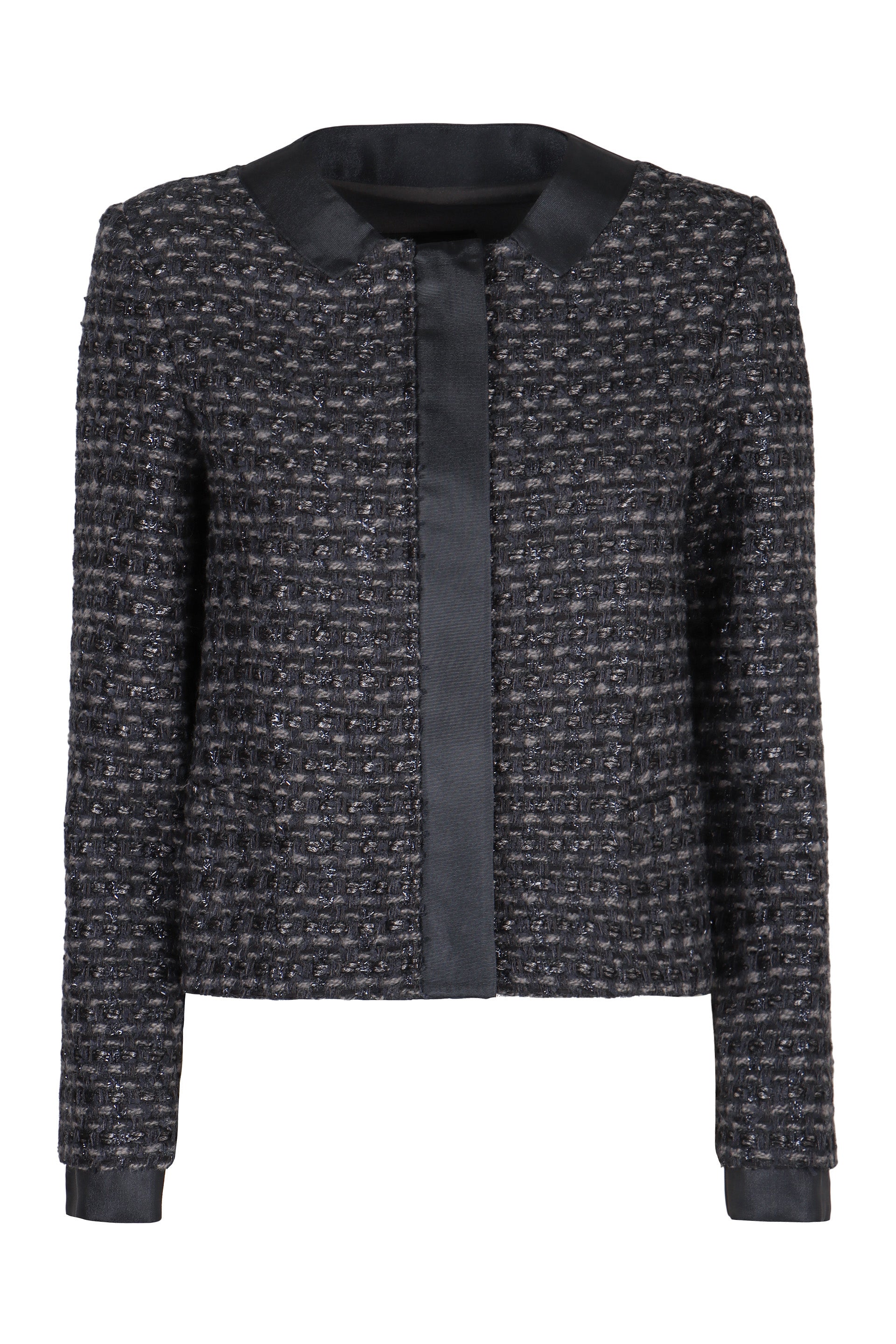 EMPORIO ARMANI Chic Tweed Jacket for Women - Perfect for FW25