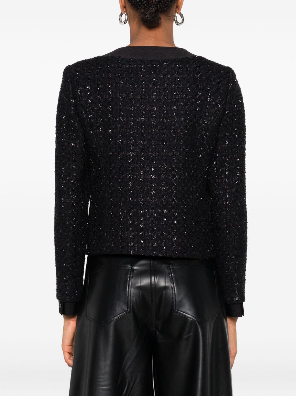 EMPORIO ARMANI Wool Blend Cropped Blazer Jacket