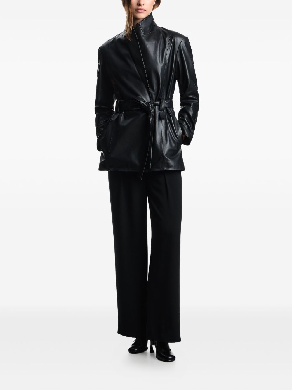 EMPORIO ARMANI High Waist Straight-Leg Trousers