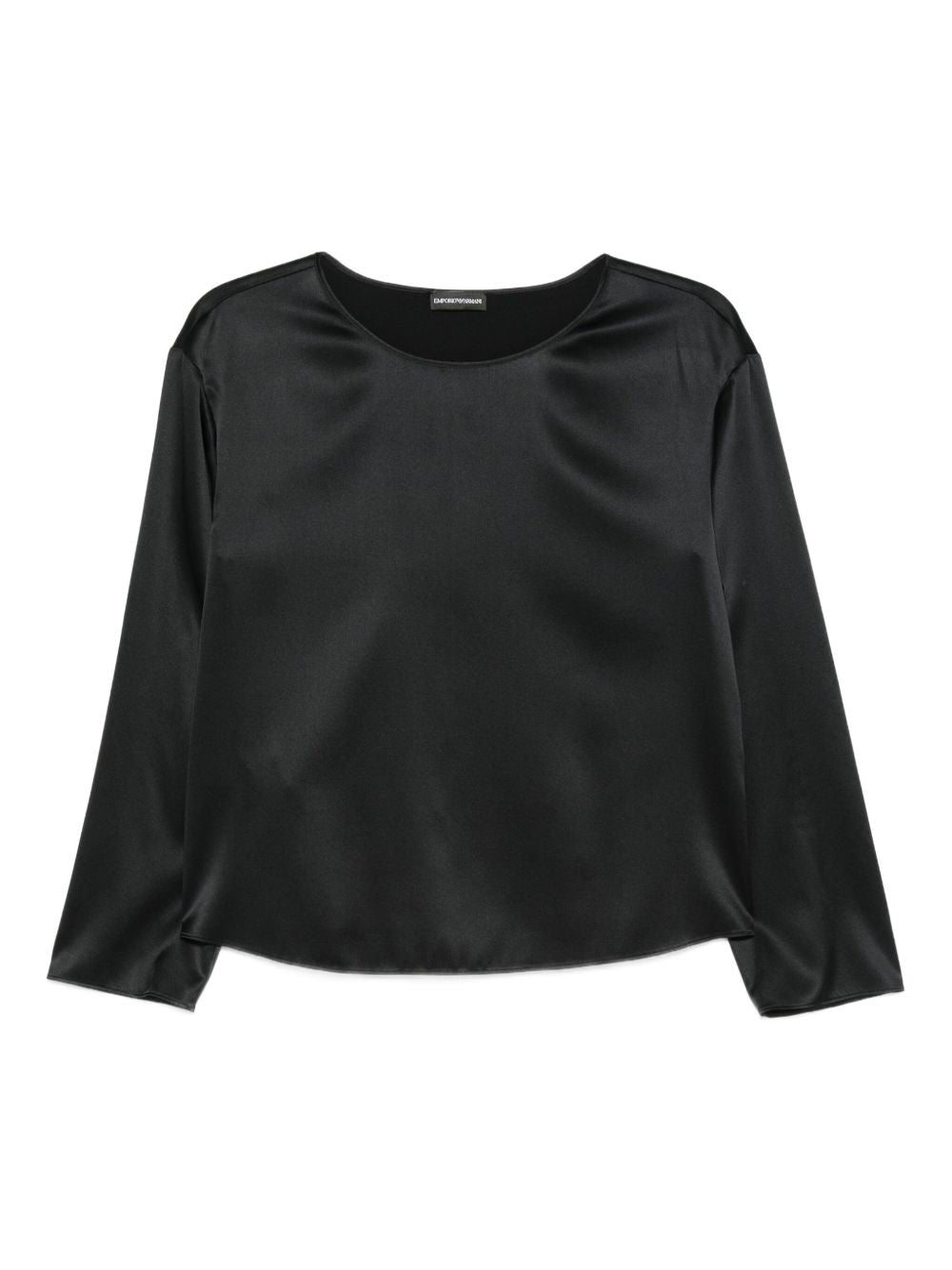 EMPORIO ARMANI Silk Top with Three-Quarter Sleeves