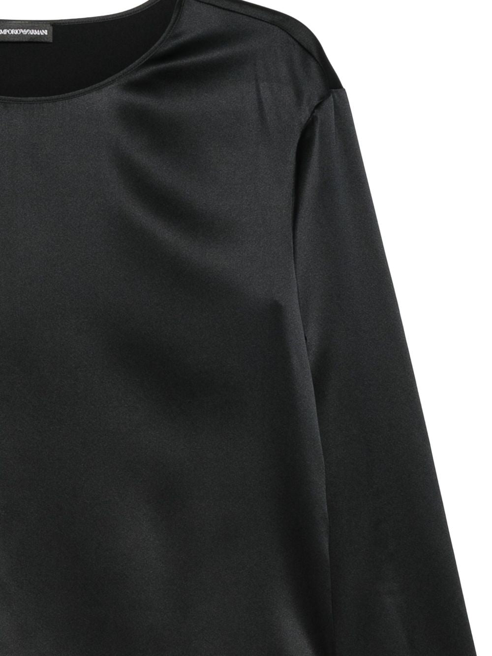 EMPORIO ARMANI Silk Top with Three-Quarter Sleeves