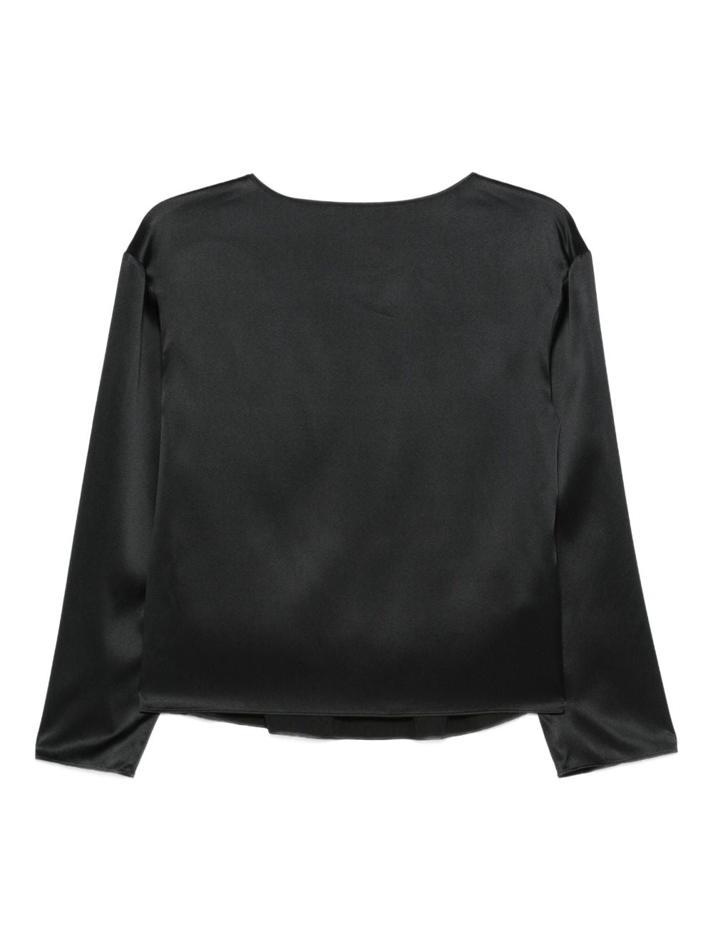 EMPORIO ARMANI Silk Top with Three-Quarter Sleeves