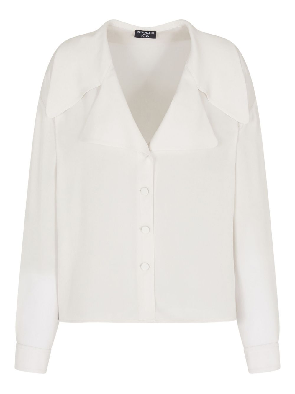 EMPORIO ARMANI Silk Shirt with Wide Collar for Women