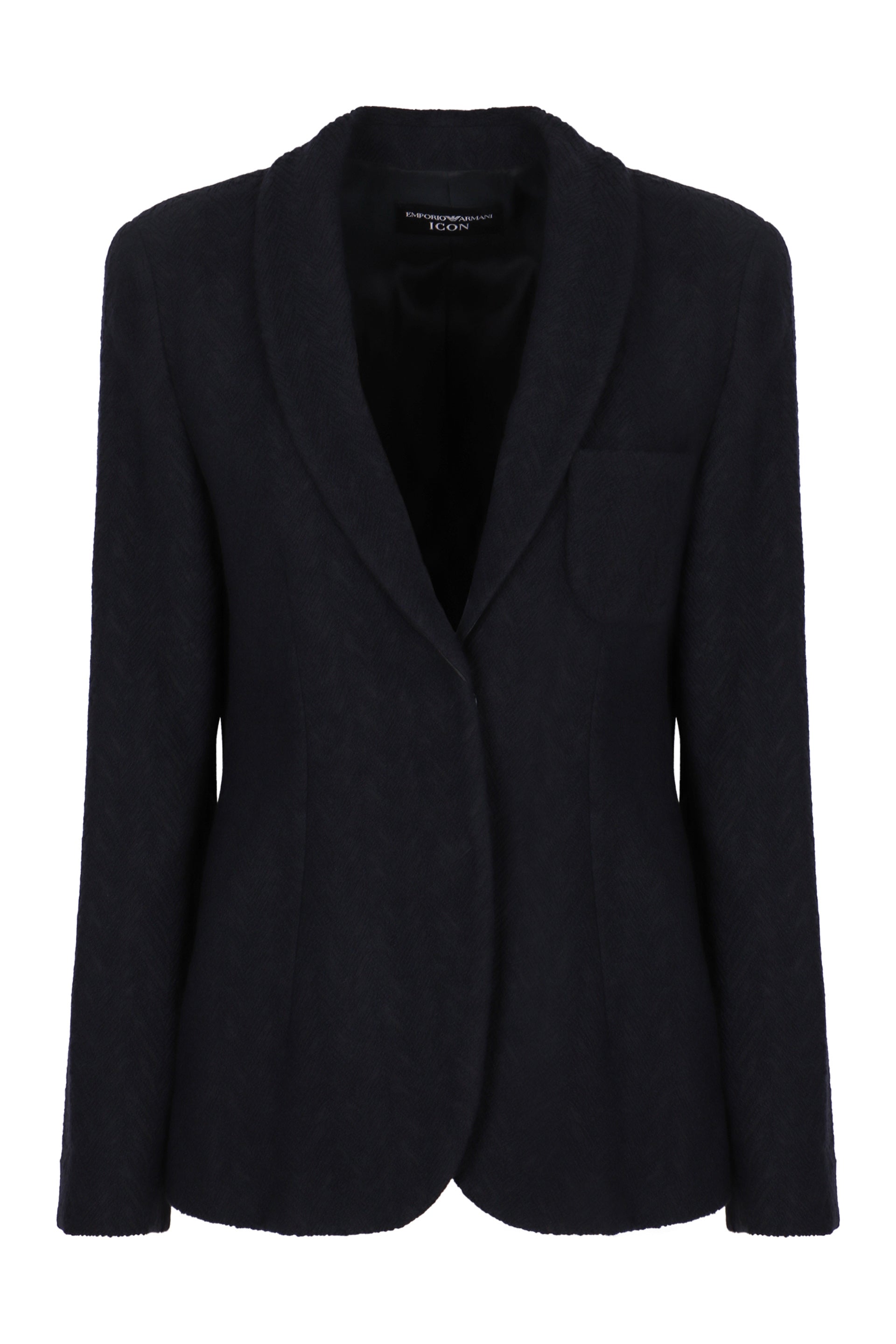 EMPORIO ARMANI Chevron Single-Breasted Blazer