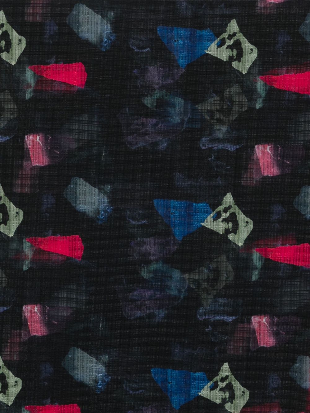 EMPORIO ARMANI Silk Blend Abstract Print Scarf