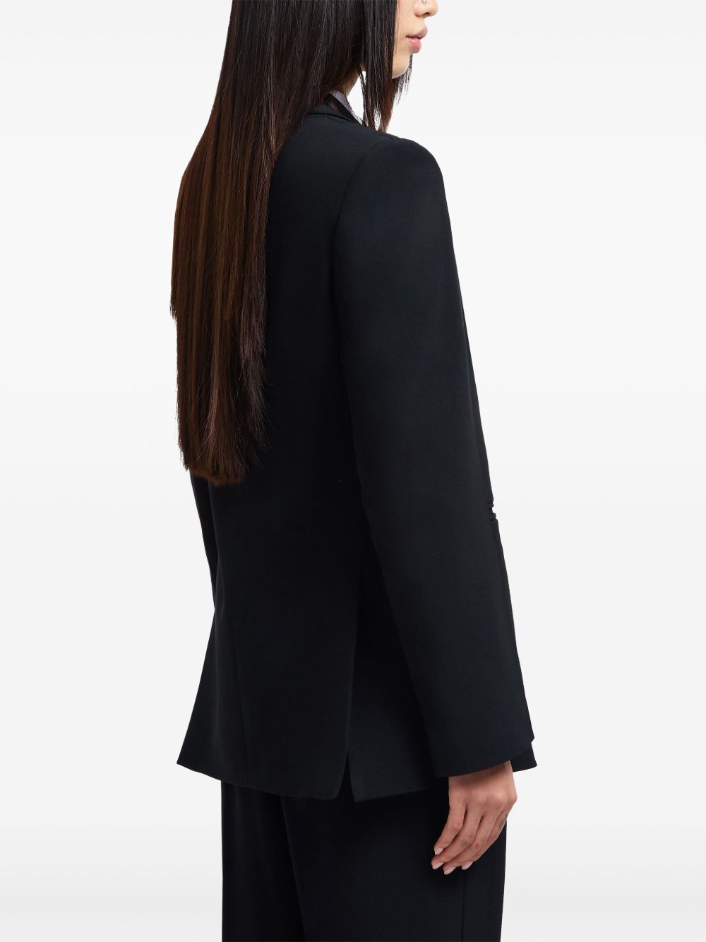 EMPORIO ARMANI Single-Breasted Jacket with Playing Card Pocket Detail