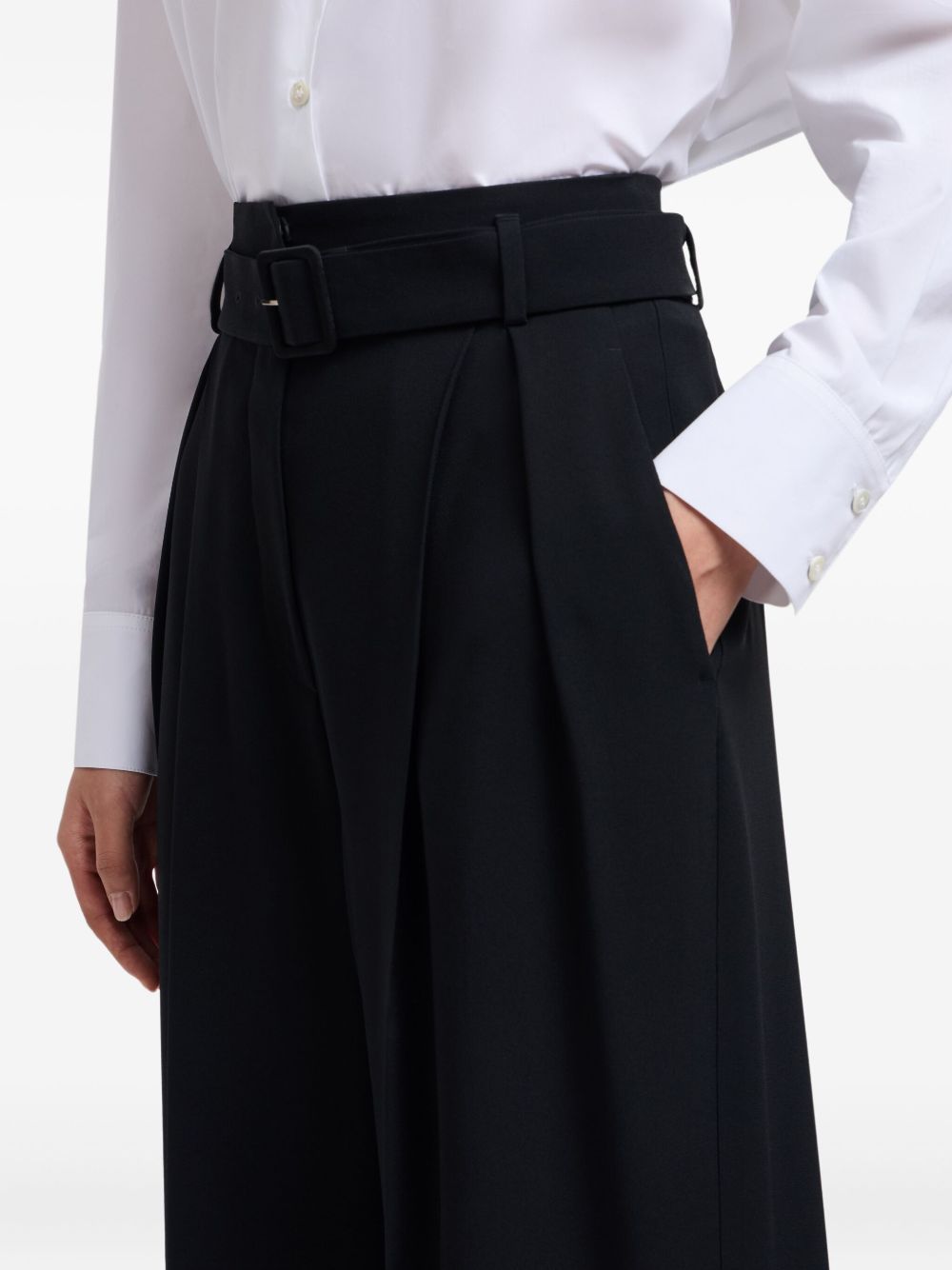 EMPORIO ARMANI High Waist Belted Trousers for Women