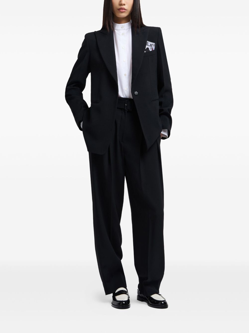 EMPORIO ARMANI High Waist Belted Trousers for Women