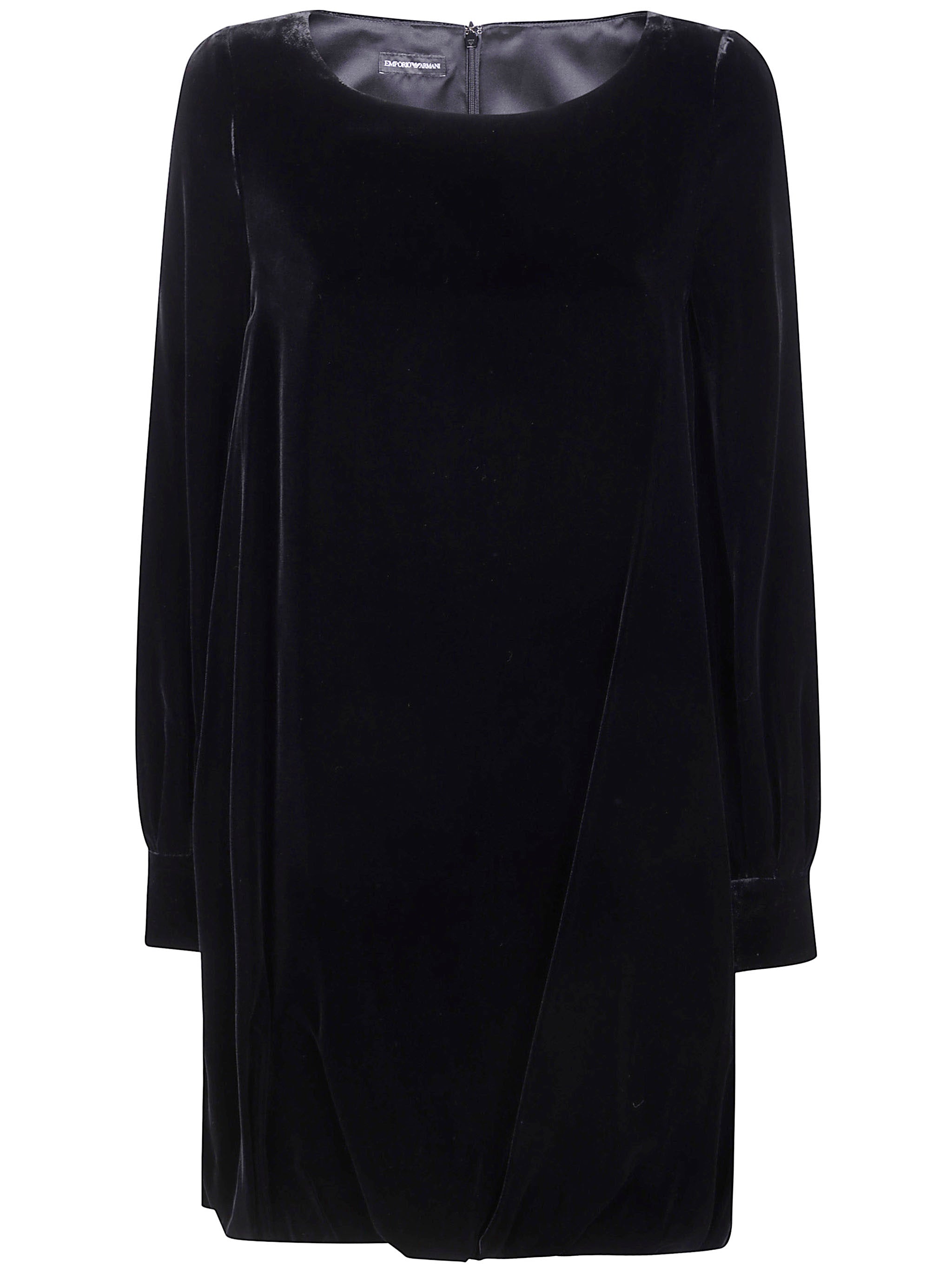 EMPORIO ARMANI Long Sleeve Velvet Dress