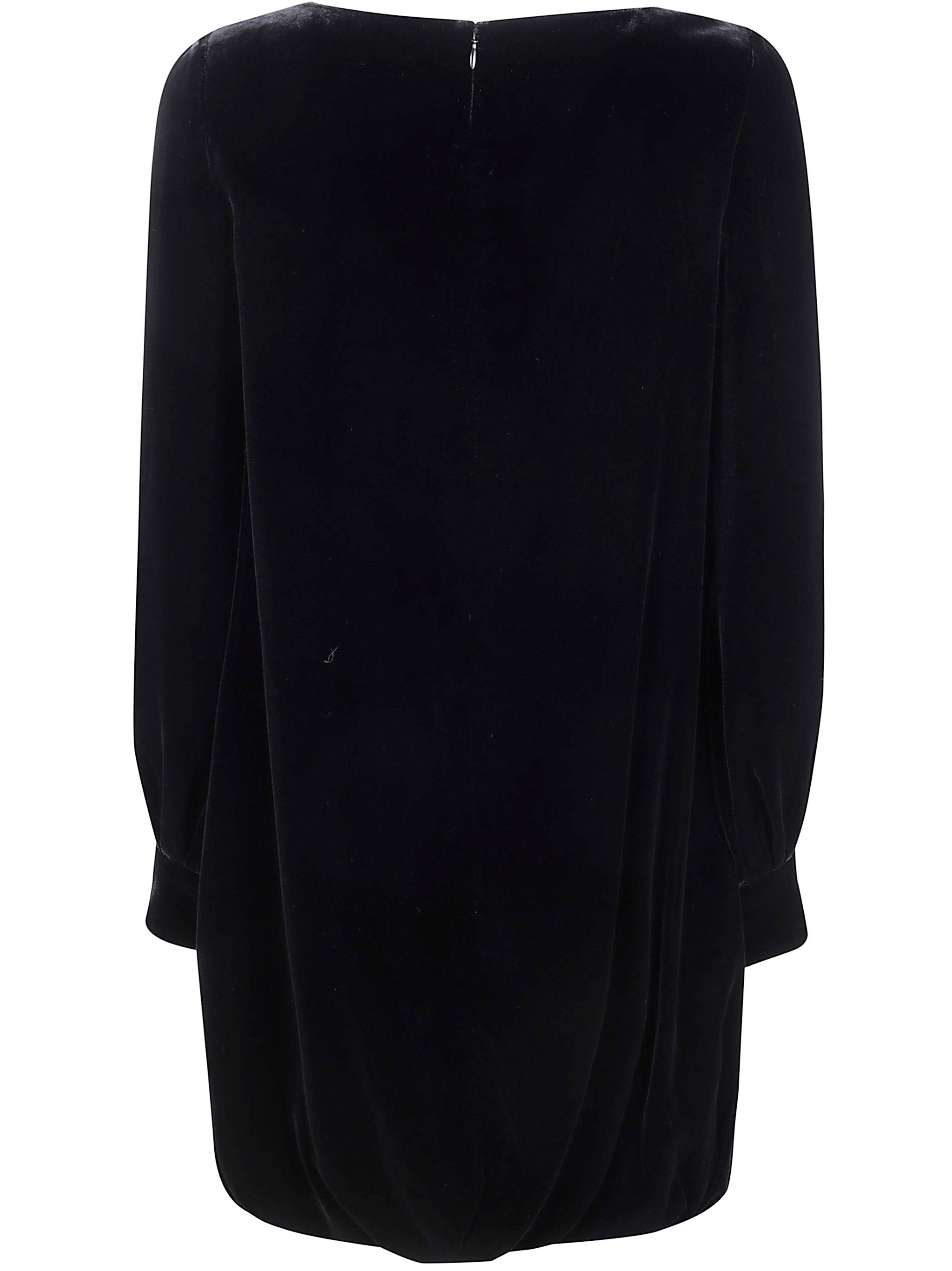 EMPORIO ARMANI Long Sleeve Velvet Dress