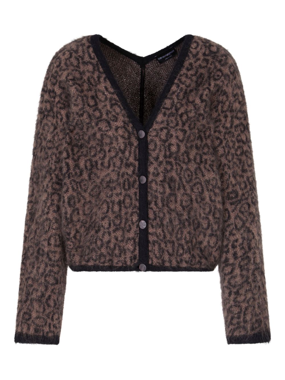 EMPORIO ARMANI Leopard V-Neck Sweater for Women