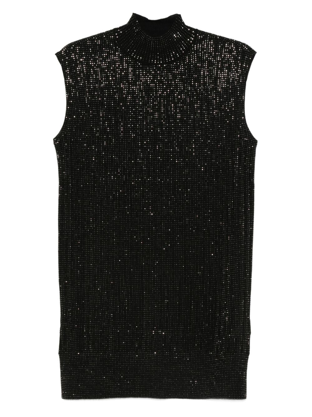 EMPORIO ARMANI Wool Blend Mini Dress with Sequin Embellishment