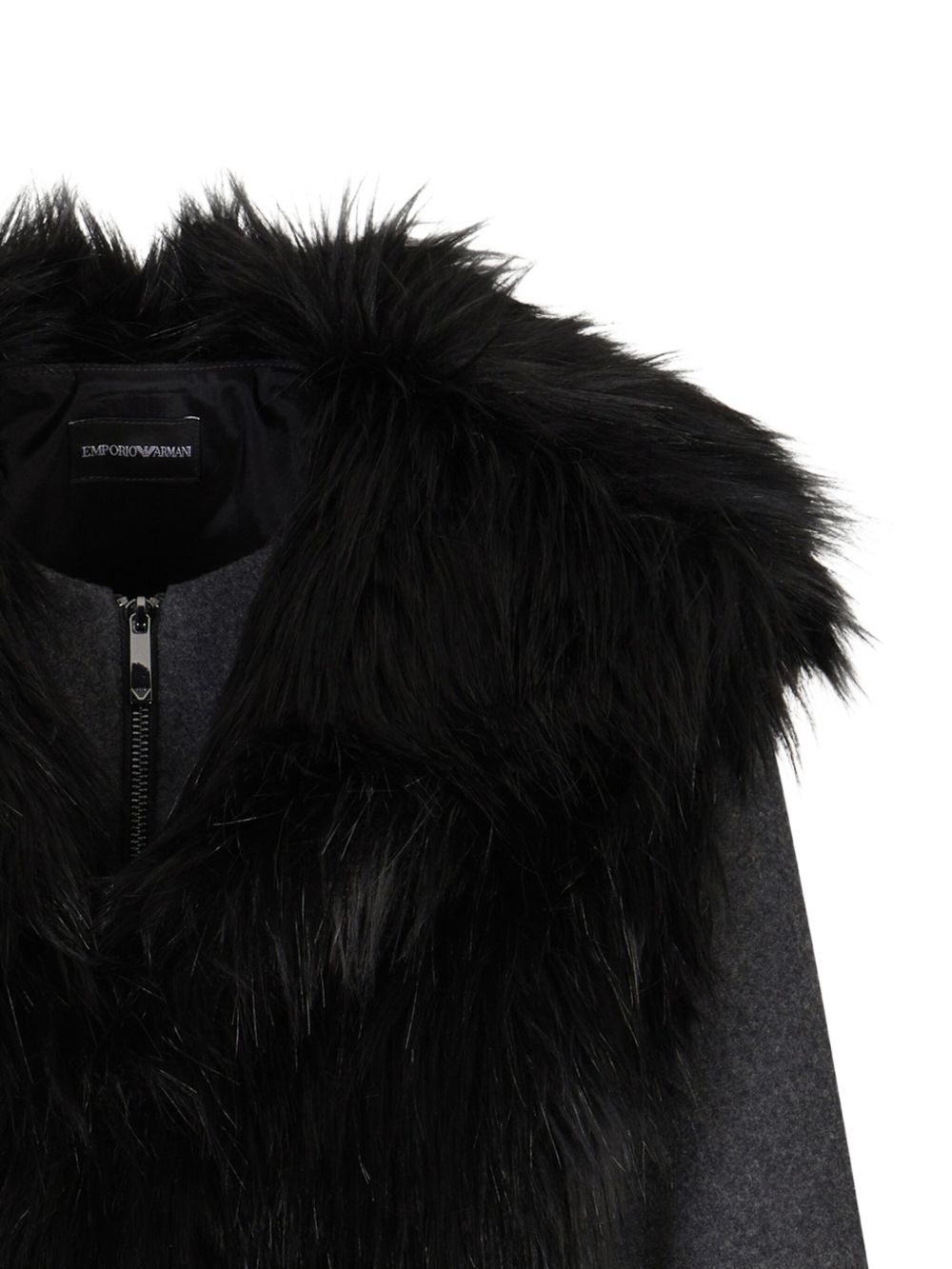 EMPORIO ARMANI Faux-Fur Zip Front Jacket for Women