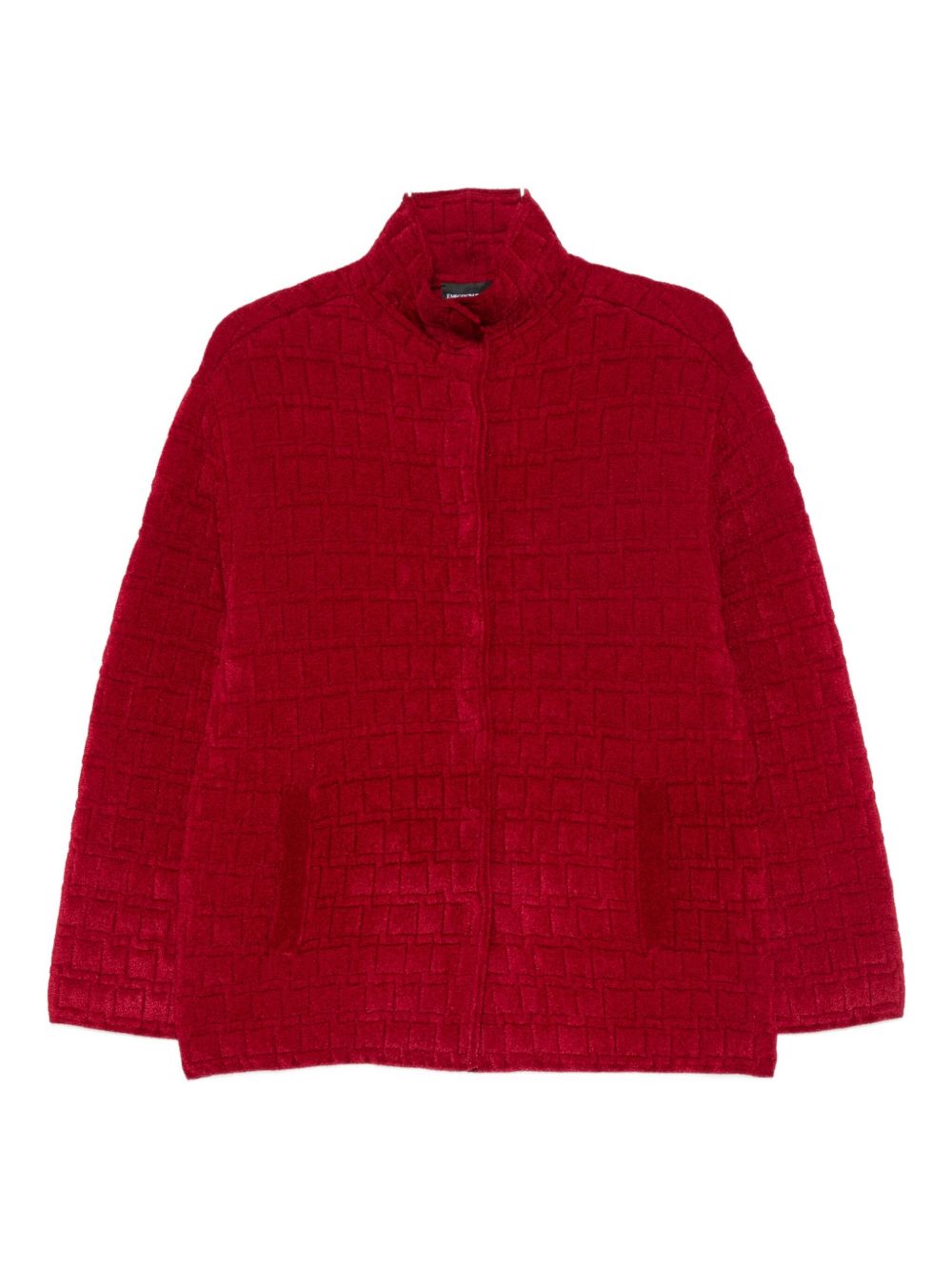 EMPORIO ARMANI Textured High-Neck Jacket for Women