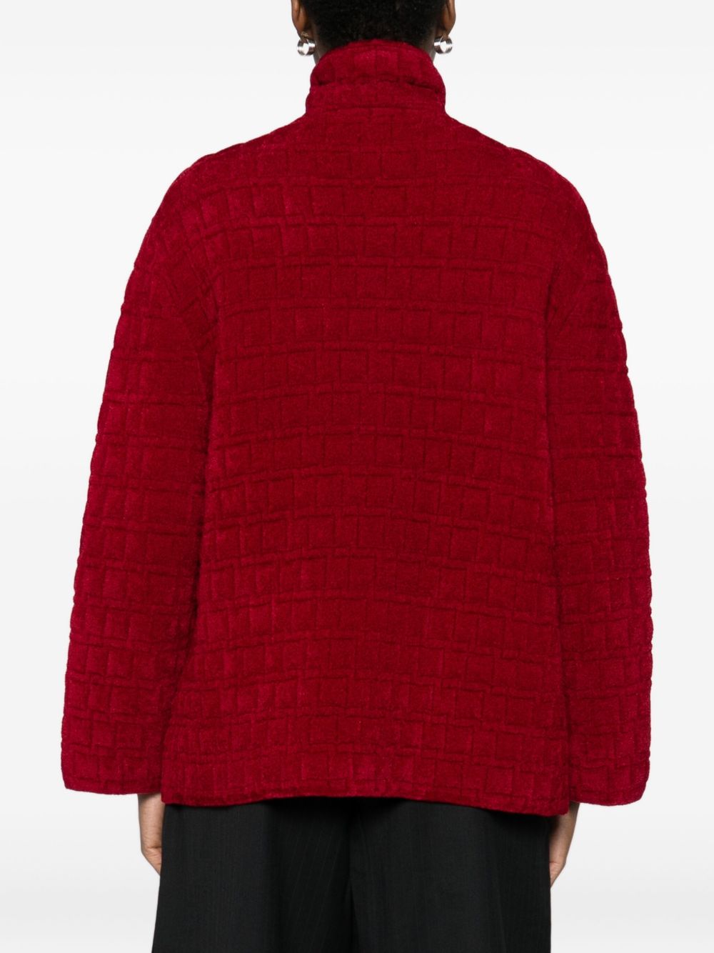 EMPORIO ARMANI Textured High-Neck Jacket for Women