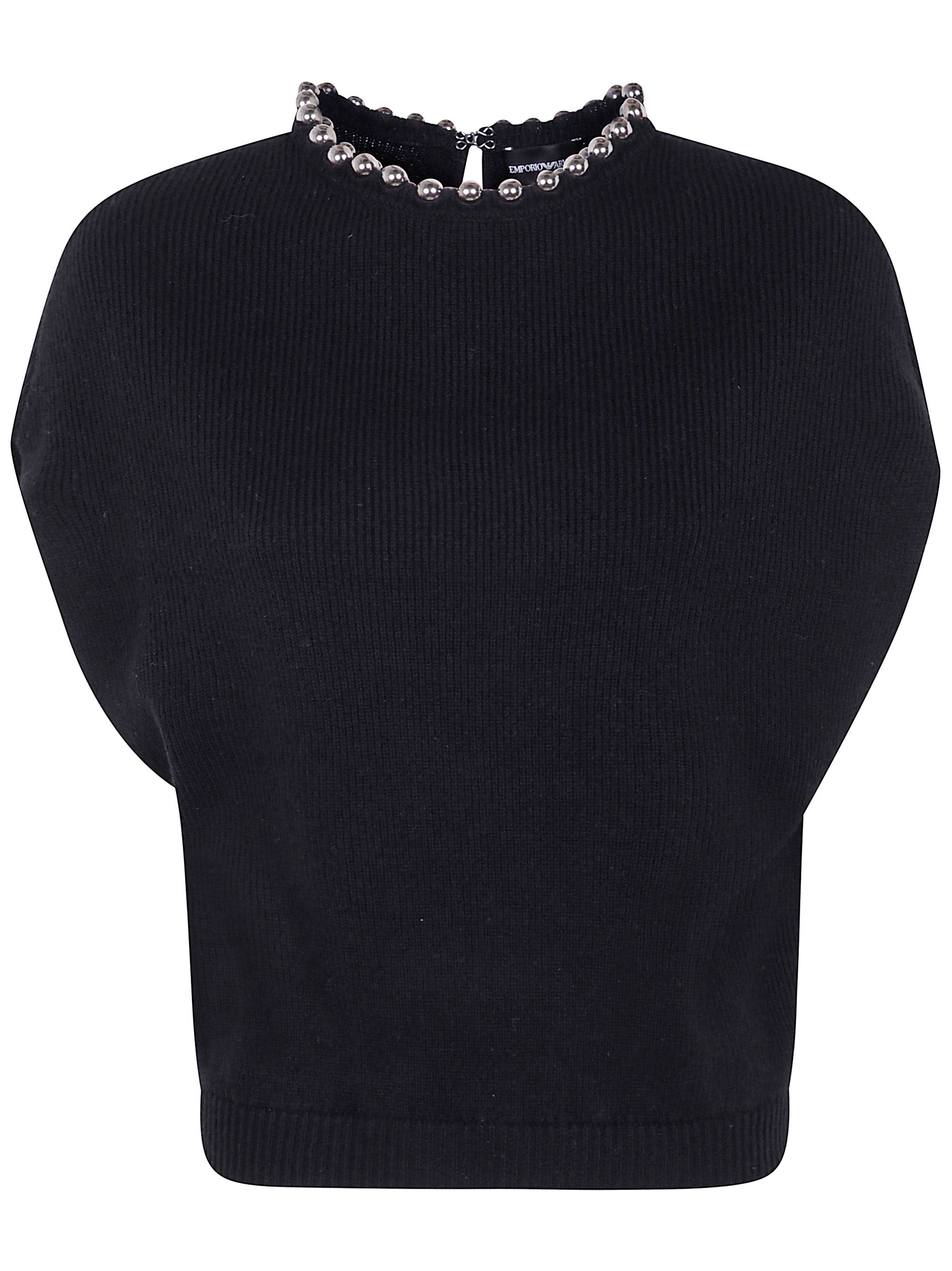 EMPORIO ARMANI Kimono Sweater with Pearl Details - Women's