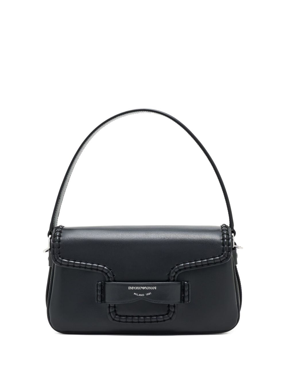 EMPORIO ARMANI Leather Shoulder Handbag with Detachable Strap