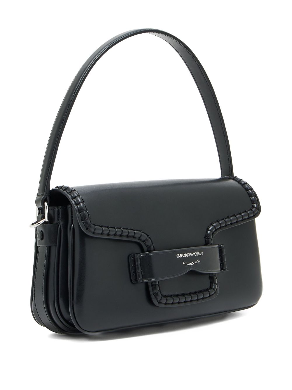 EMPORIO ARMANI Leather Shoulder Handbag with Detachable Strap