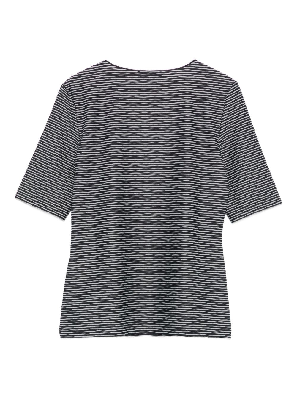 EMPORIO ARMANI Striped Scoop Neck Top for Women