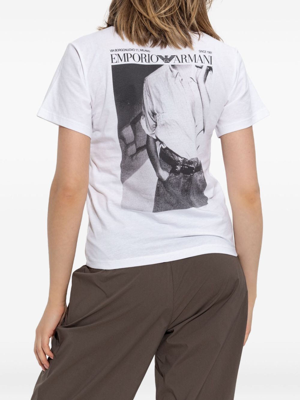 EMPORIO ARMANI Logo Cotton T-Shirt - Short Sleeves, Crew Neck