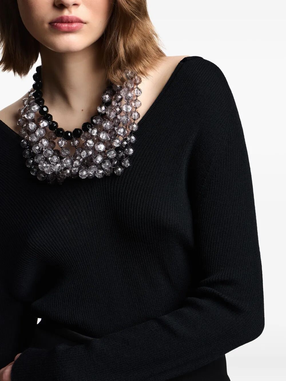 EMPORIO ARMANI Faceted Crystal Bead Necklace