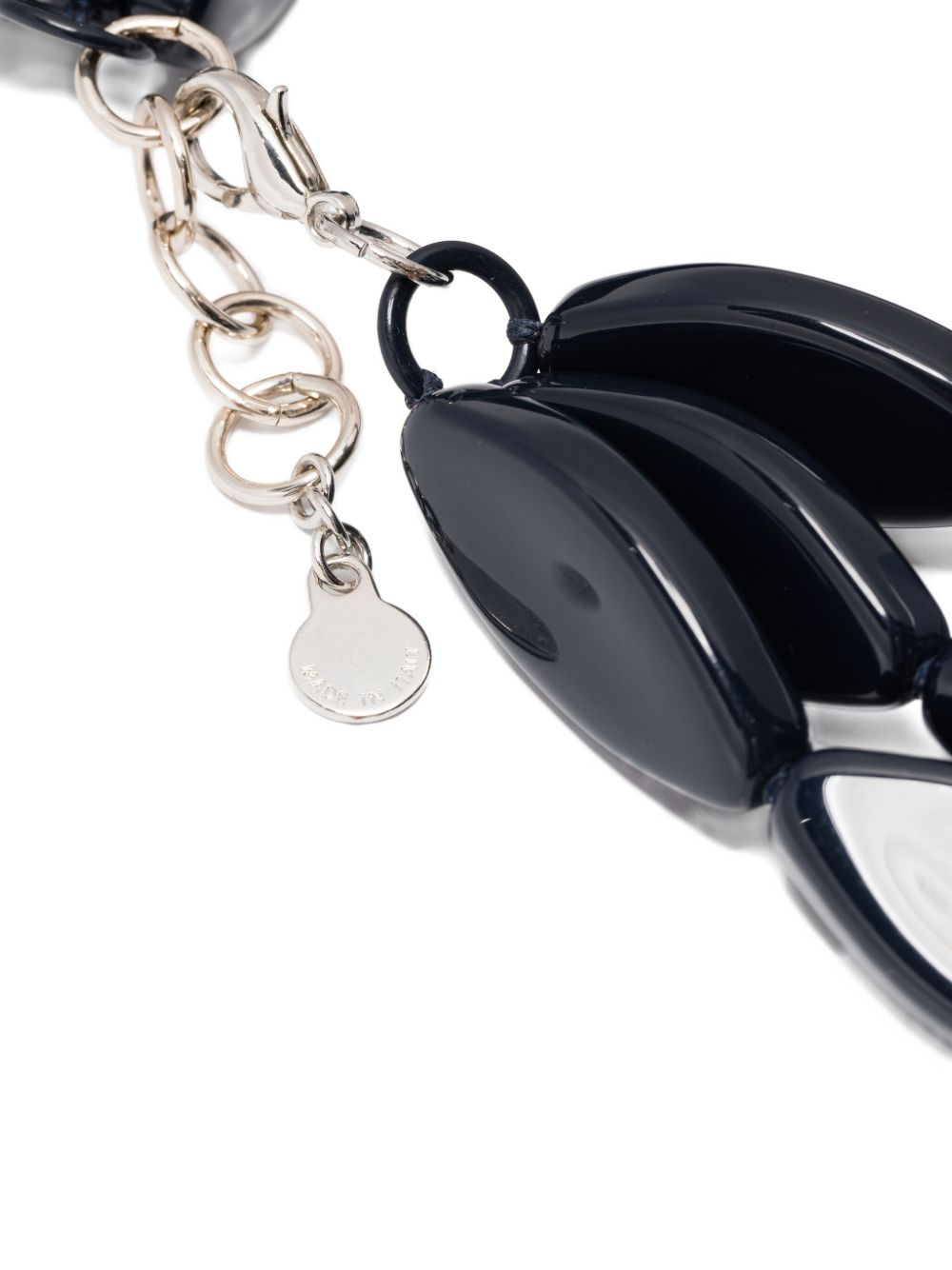 EMPORIO ARMANI Multi-Chain Design Necklace with Oval and Square Shape Beads