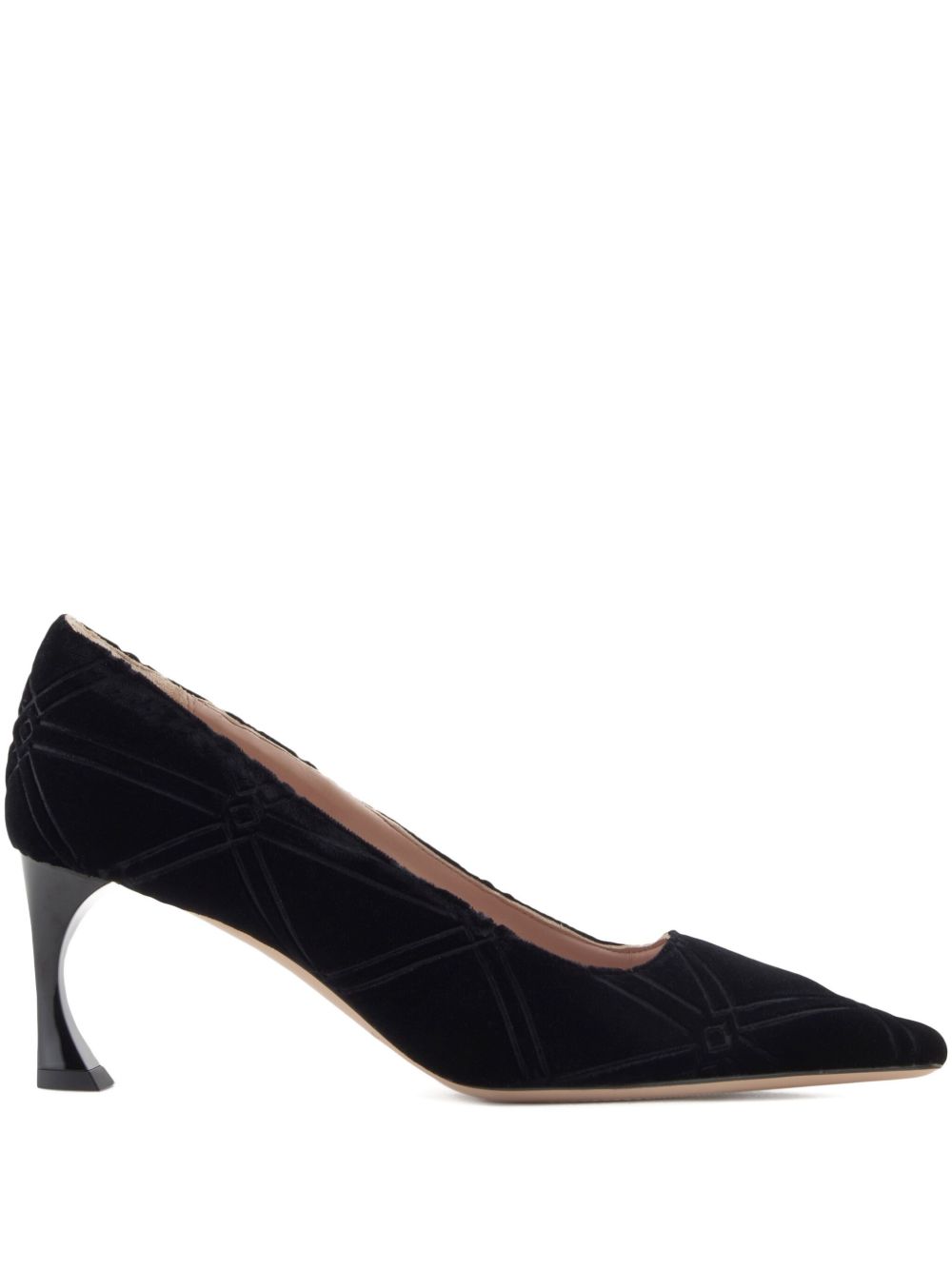 EMPORIO ARMANI Velvet Pointed Toe Pumps for Women