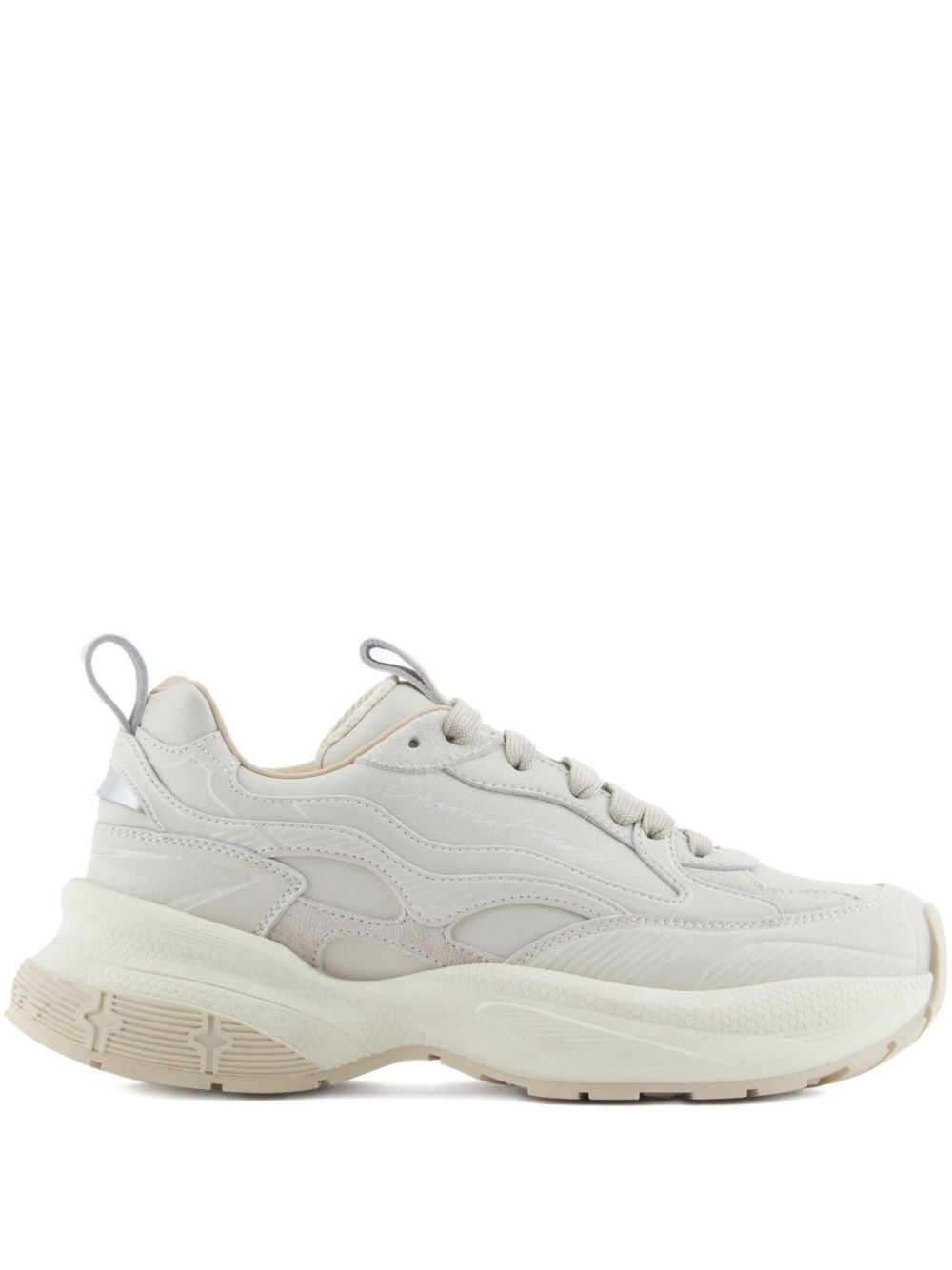 EMPORIO ARMANI Leather Lace-Up Sneakers for Women