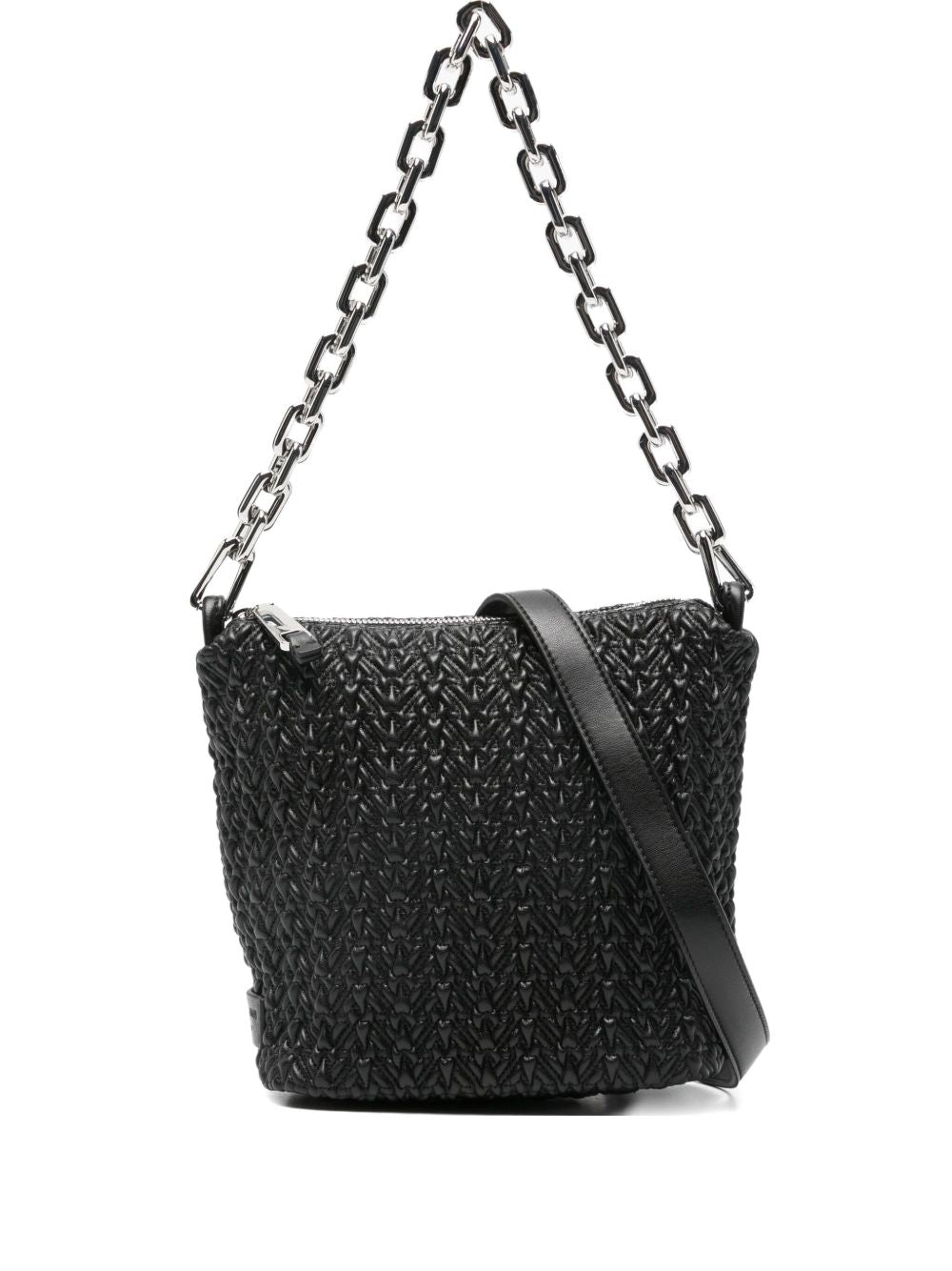 EMPORIO ARMANI Mini Woven Texture Hobo Handbag