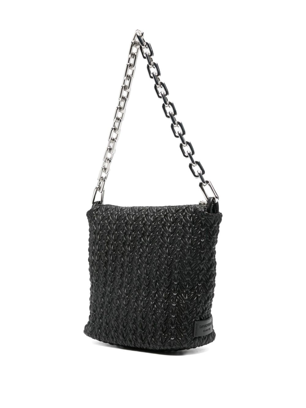 EMPORIO ARMANI Mini Woven Texture Hobo Handbag
