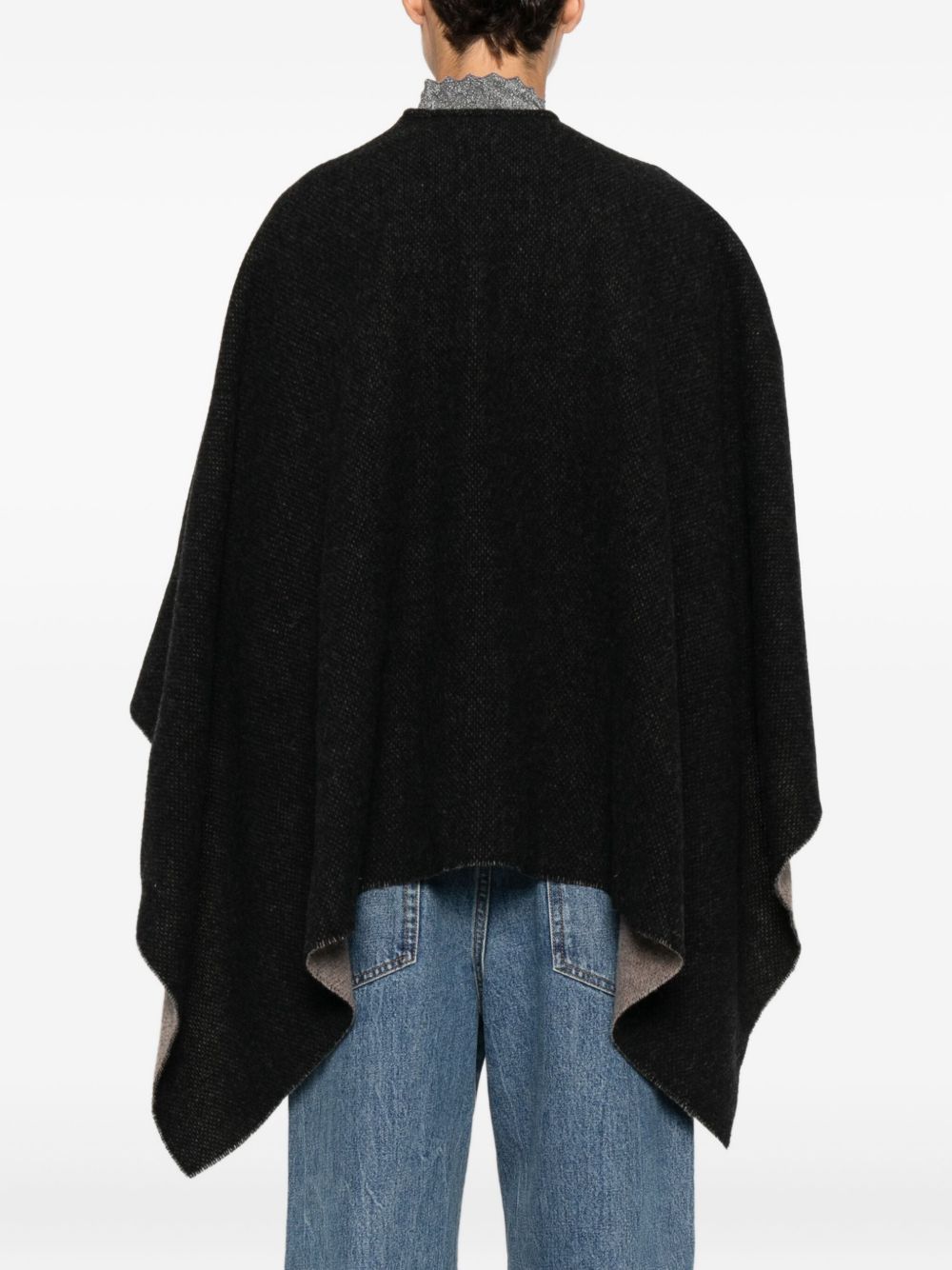 EMPORIO ARMANI Elegant Wool Cape for Women - FW25 Collection