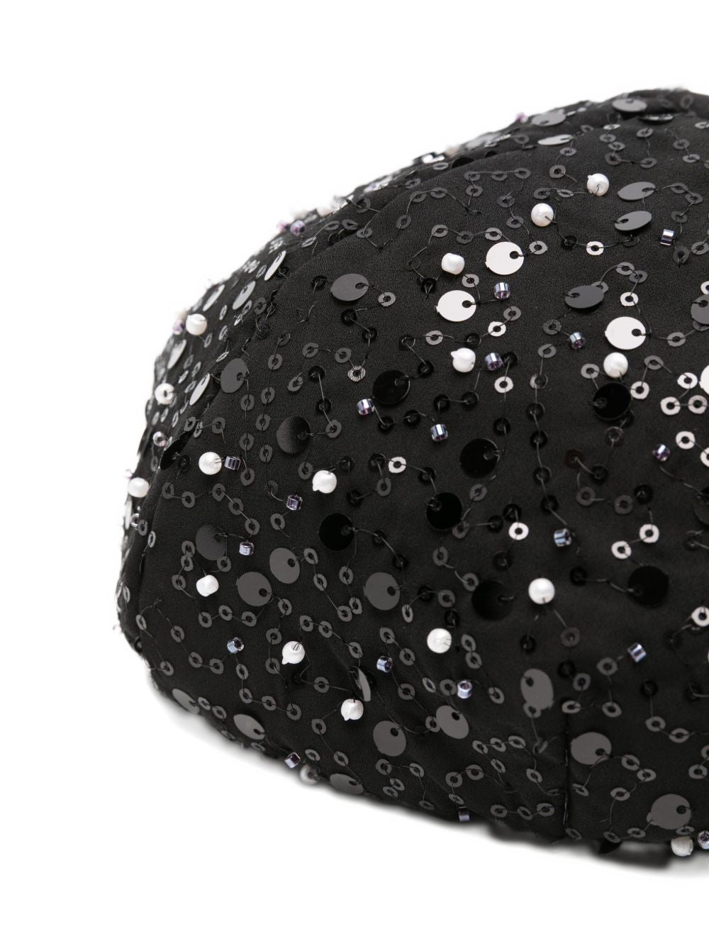 EMPORIO ARMANI Sequin Beaded Embellishment Hat