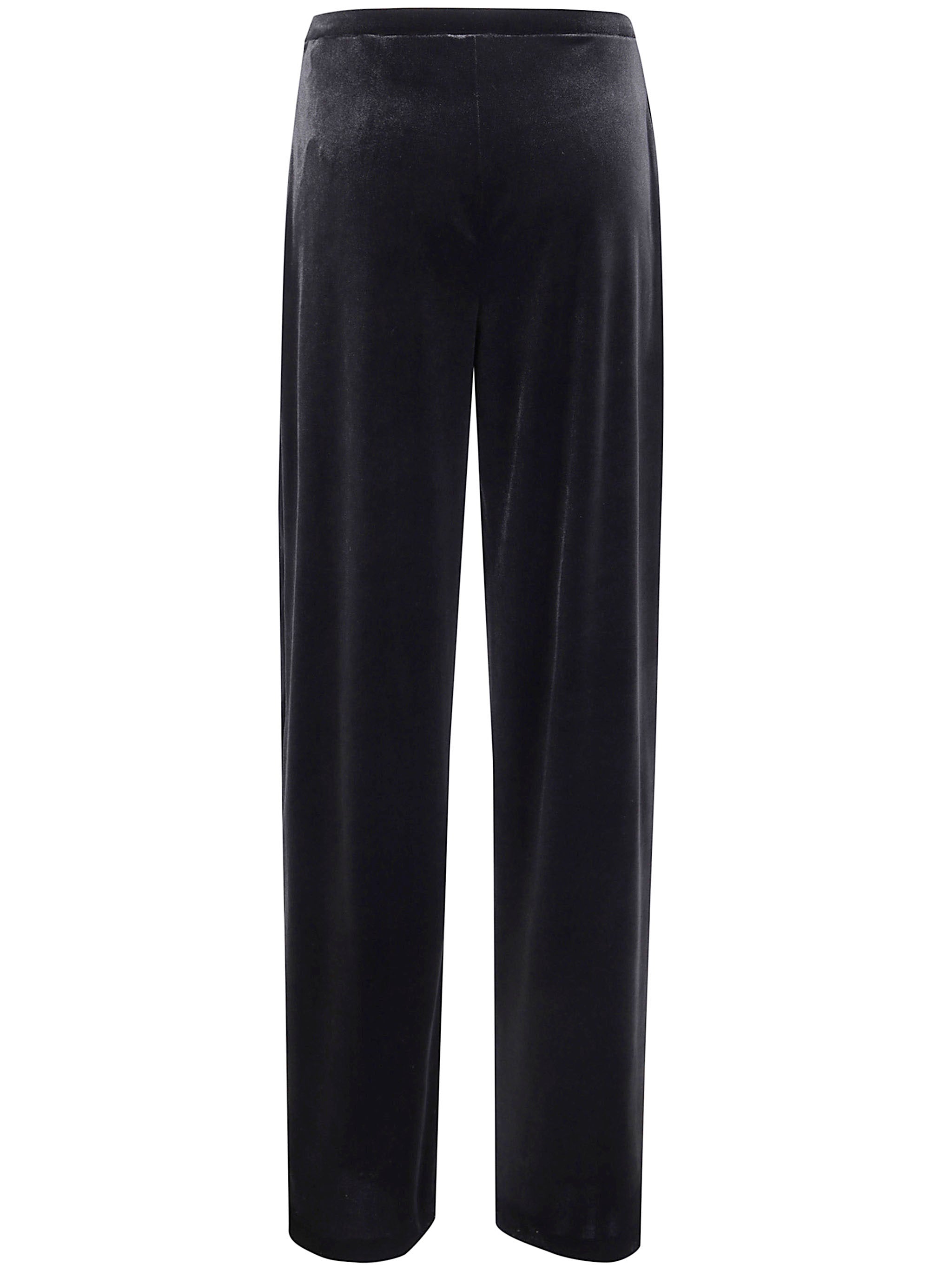 EMPORIO ARMANI Velvet Effect Straight Leg Trousers for Women