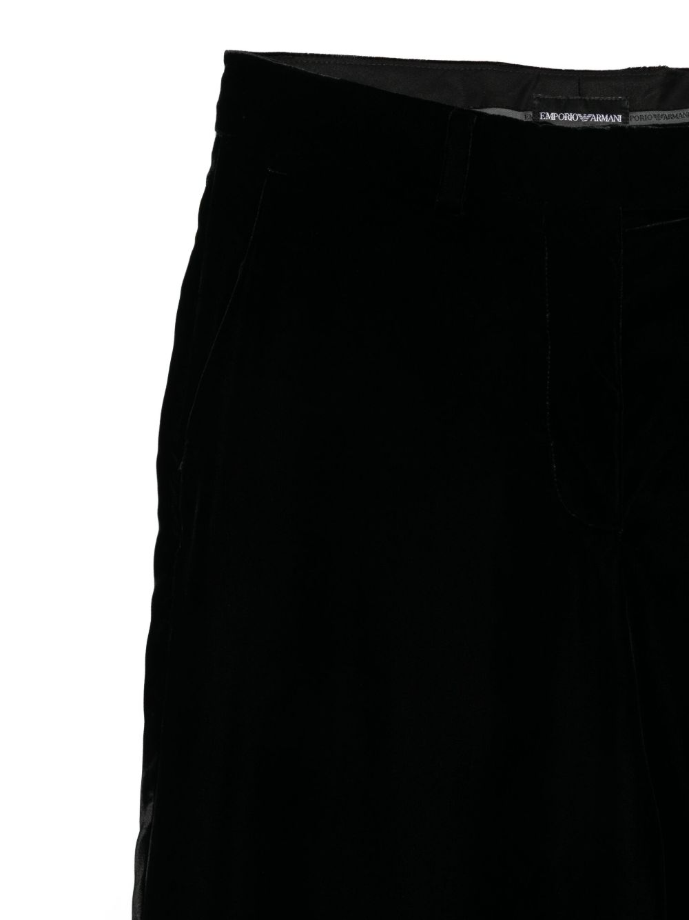 EMPORIO ARMANI Velvet Effect Pants with Side and Rear Pockets