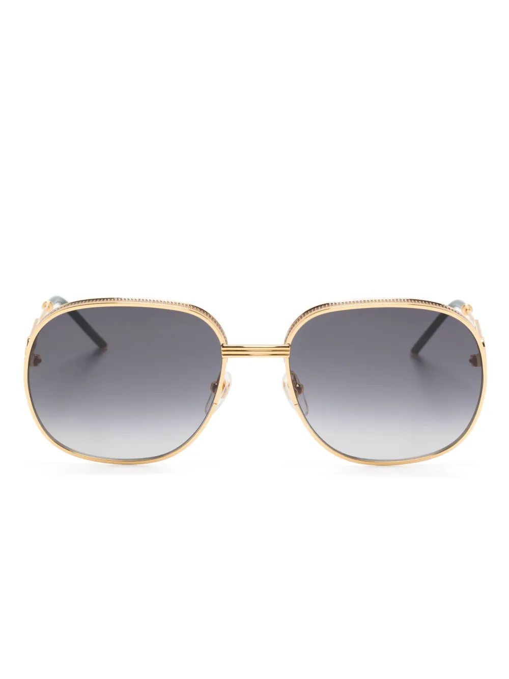 CASABLANCA Stylish Gold Stainless Steel Sunglasses for Men