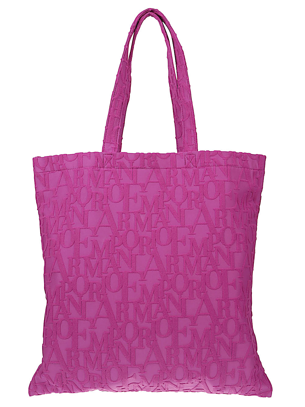 EMPORIO ARMANI Striped Beach Tote Handbag