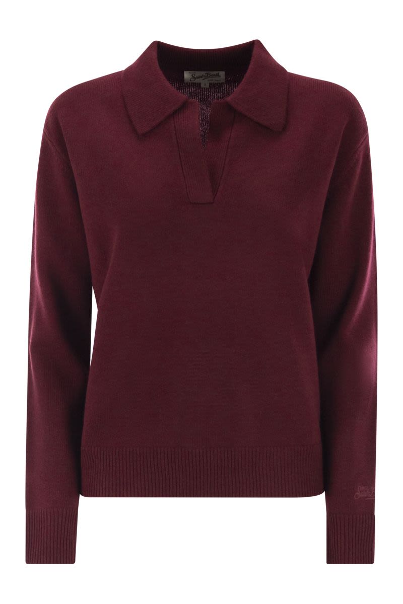 MC2 SAINT BARTH Women's Polo Neck Jumper - Essential V-Neck Style