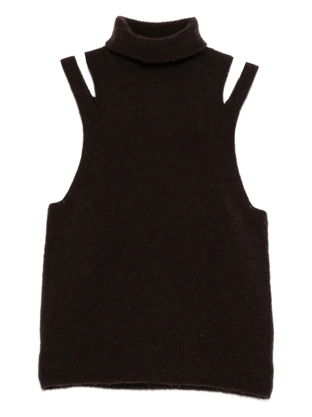 ROBERTO COLLINA Cashmere and Silk Turtleneck Sleeveless Top