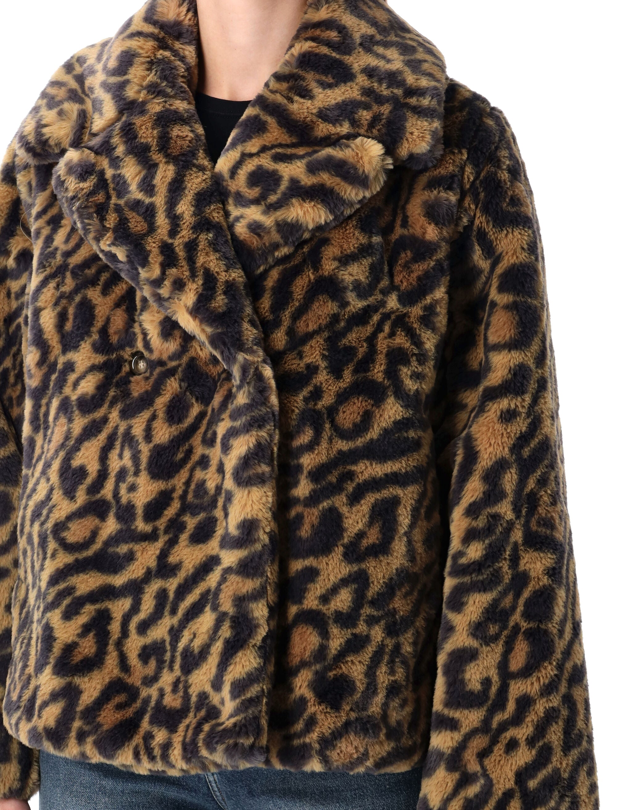A.P.C. Leopard-Print Faux Fur Cropped Jacket