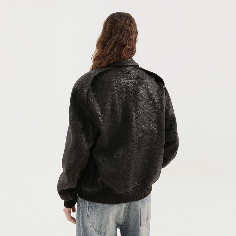 1989 STUDIO Women's Leather Jacket with Shirt Collar