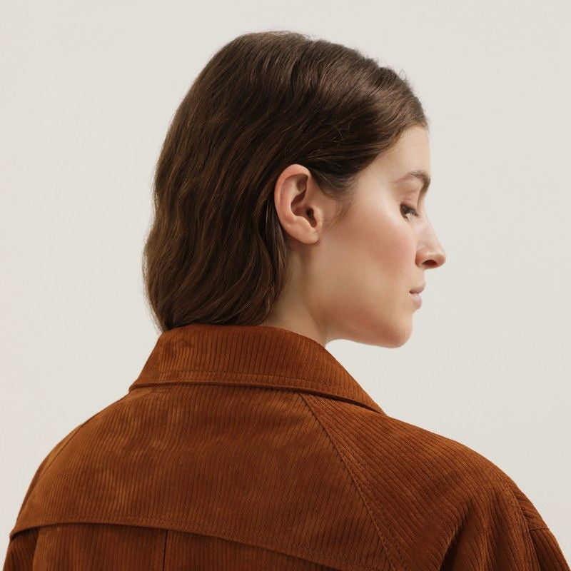 1989 STUDIO Women’s Corduroy Leather Mackintosh Jacket