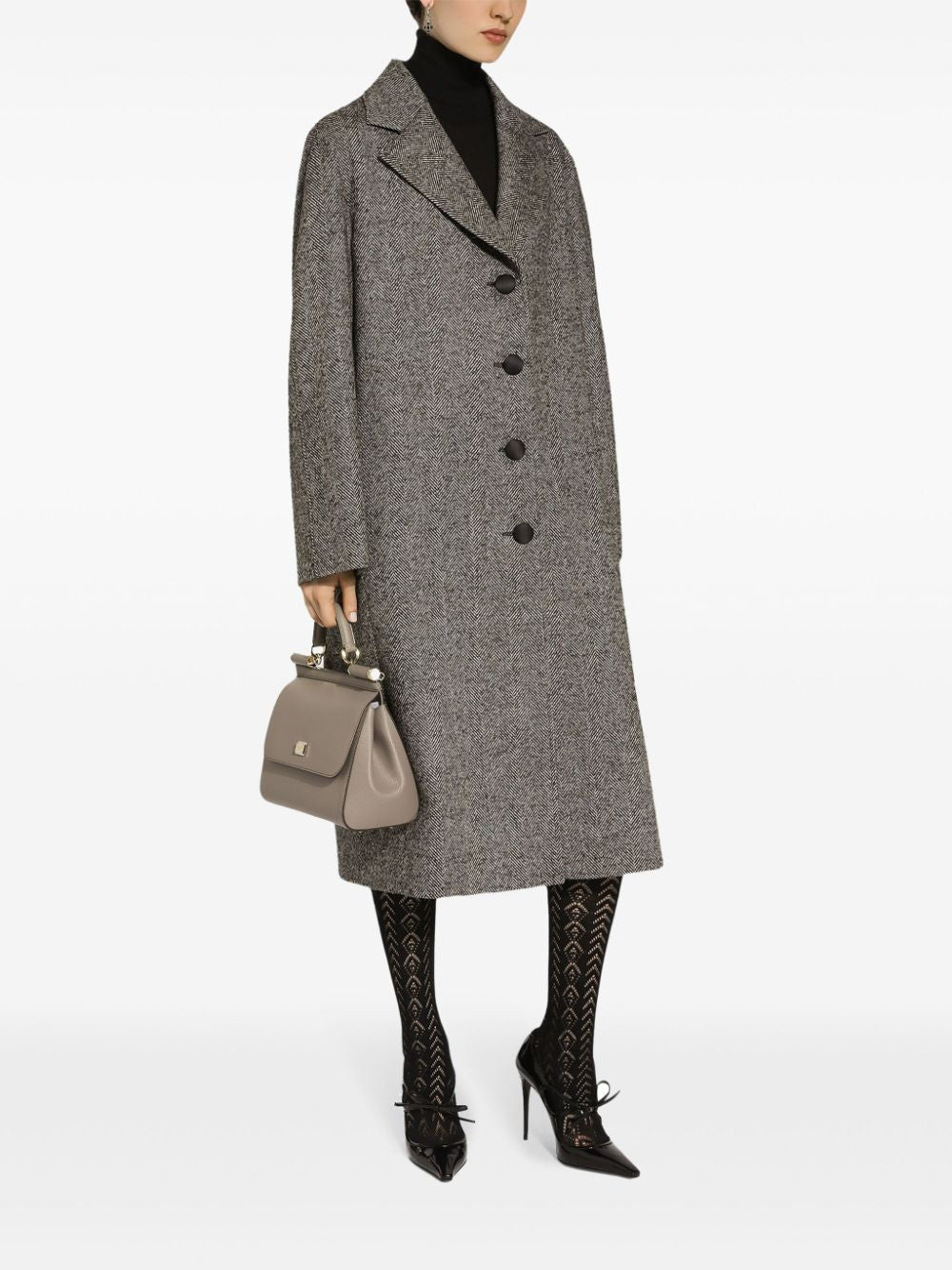 DOLCE & GABBANA Herringbone Pattern Women's Jacket