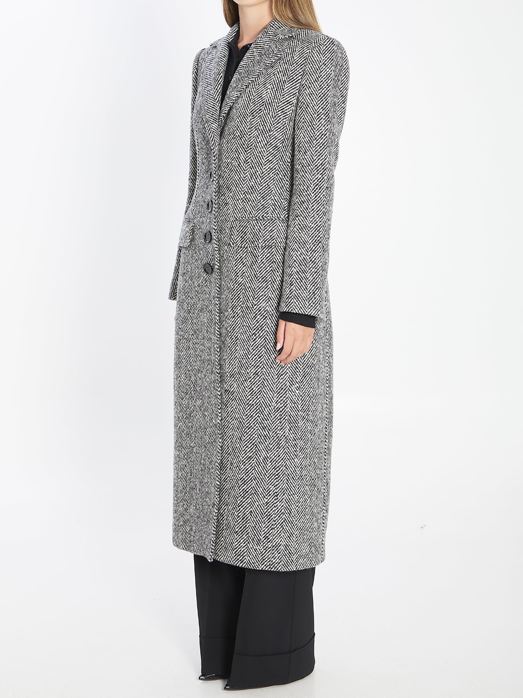 DOLCE & GABBANA Herringbone Buttoned Jacket for Women