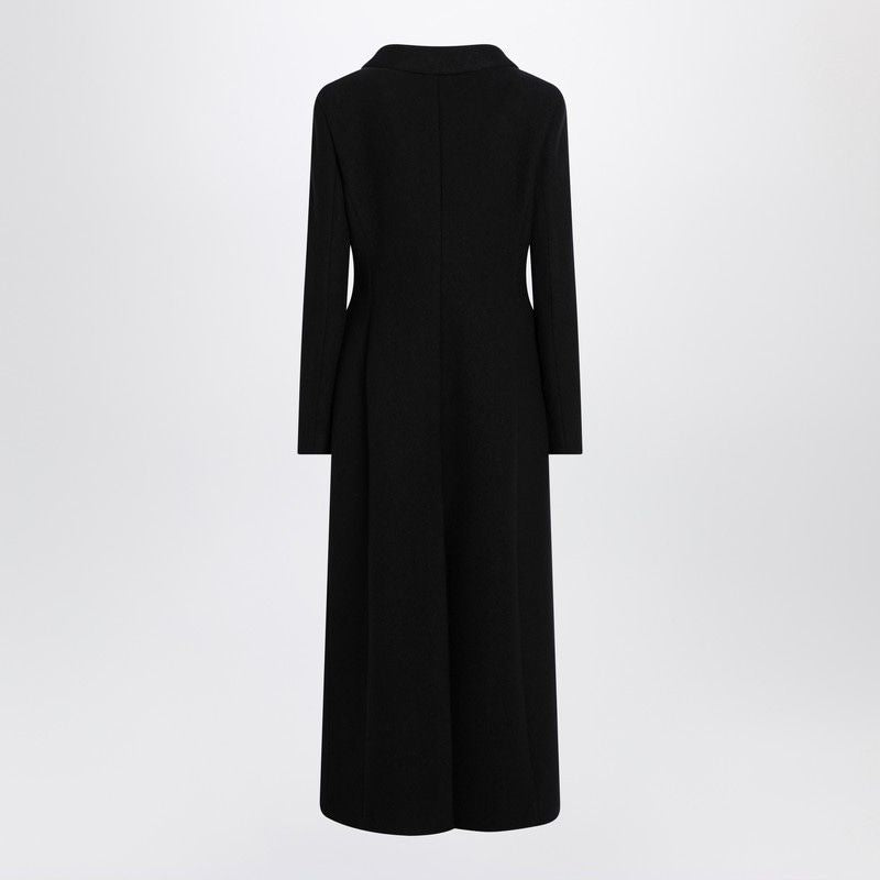 DOLCE & GABBANA Long Wool Jacket with Double-Breasted Closure for Women