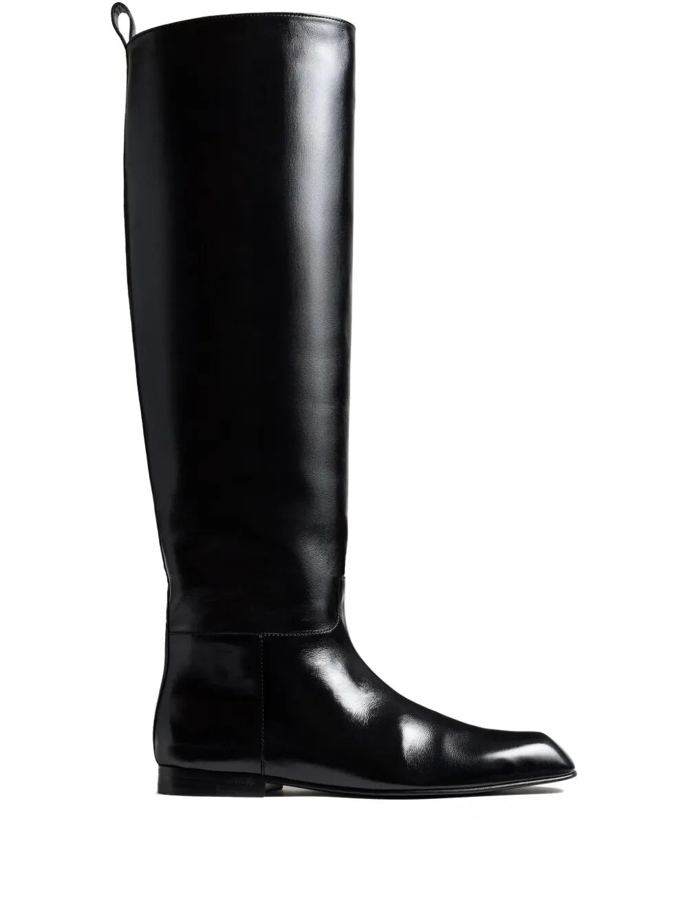 KHAITE Knee-High Riding Boots with Glossy Finish