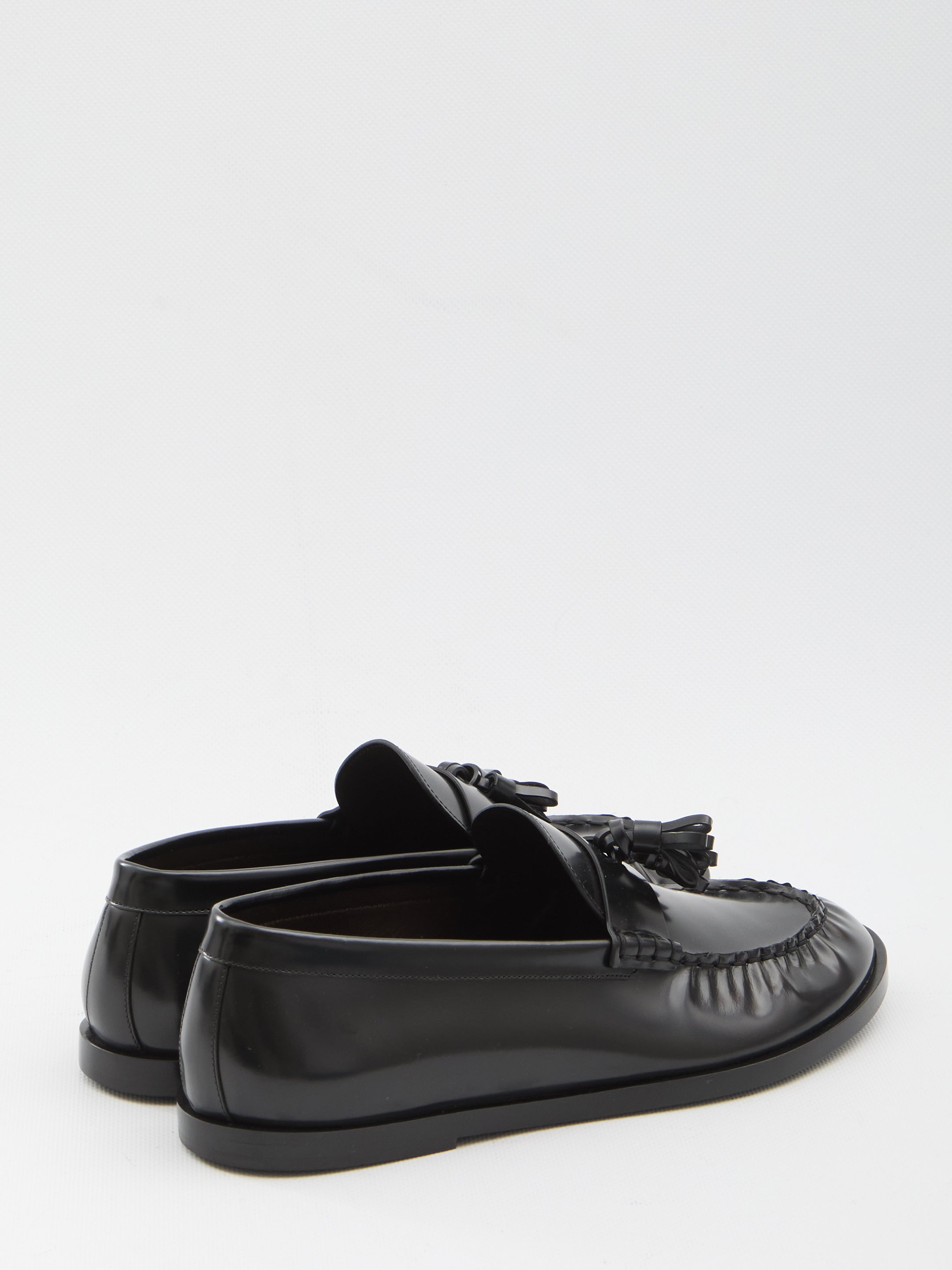 THE ROW Women's Leather Loafers with Decorative Tassels