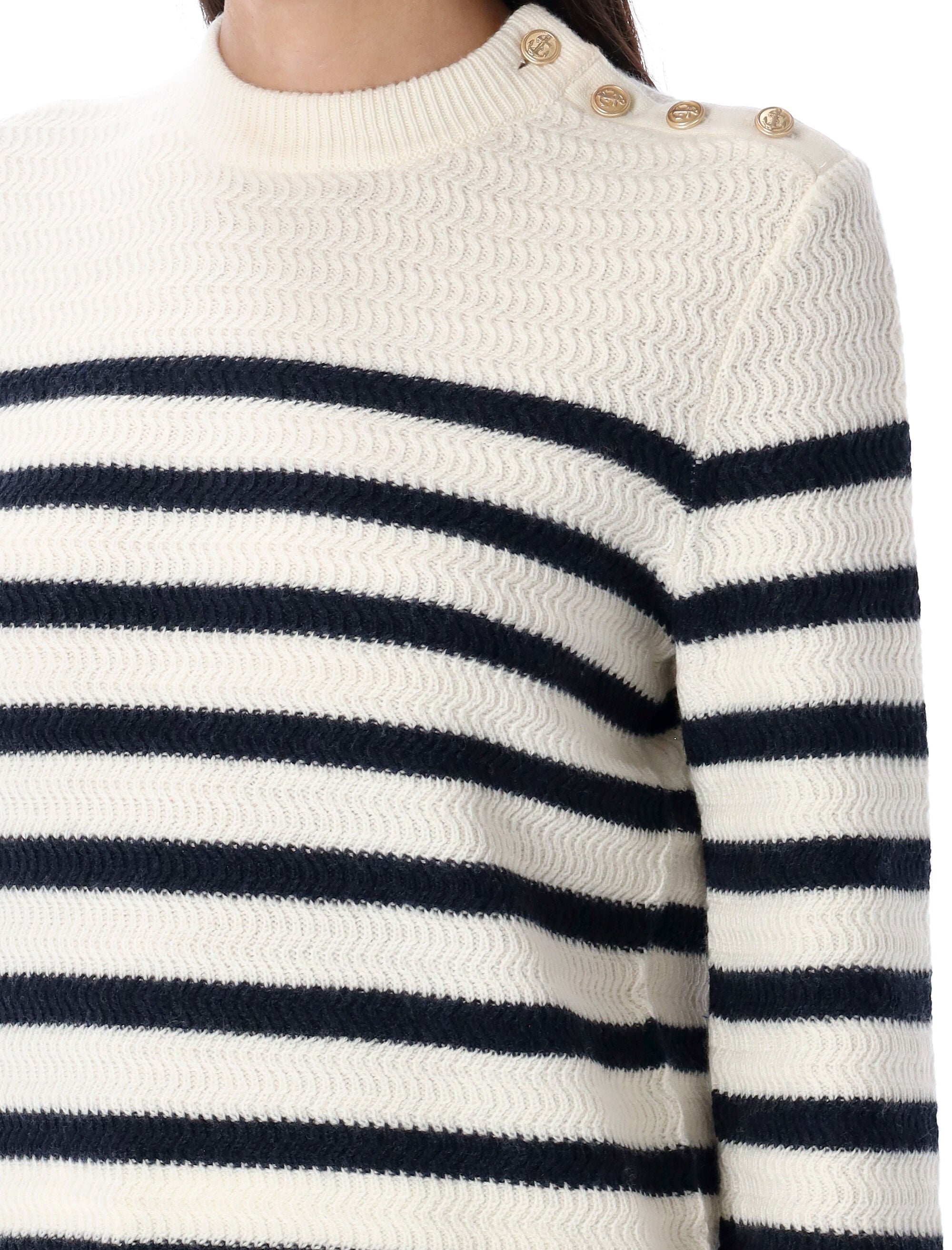 A.P.C. Striped Knitted Pullover for Women