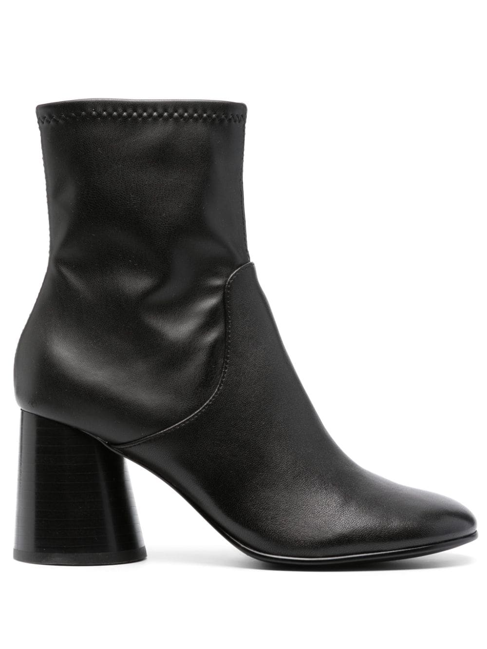 Chic Leather Clash Ankle Boots