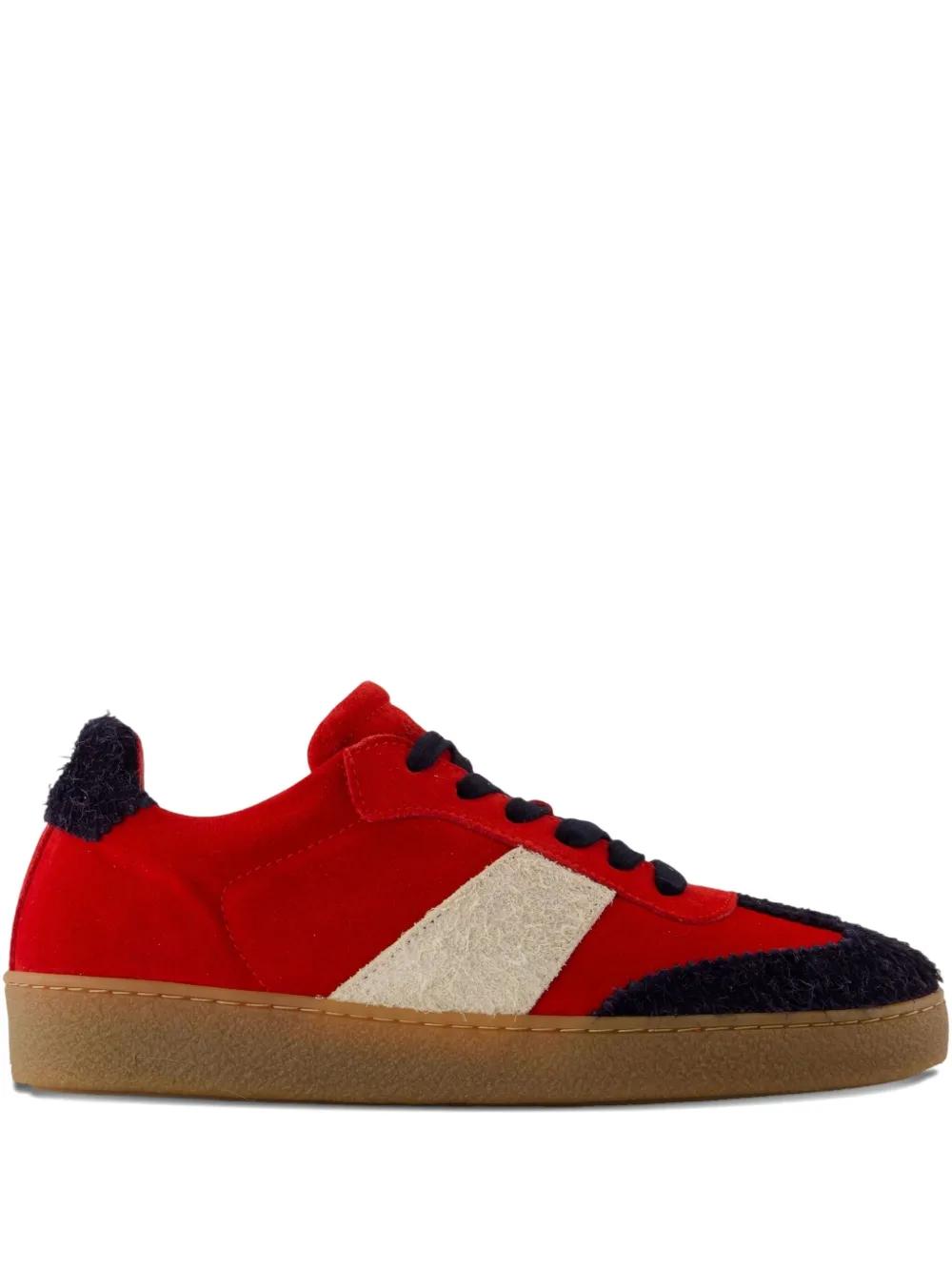 SAMSøE SAMSøE Lamb Leather Panel Low-Top Sneaker