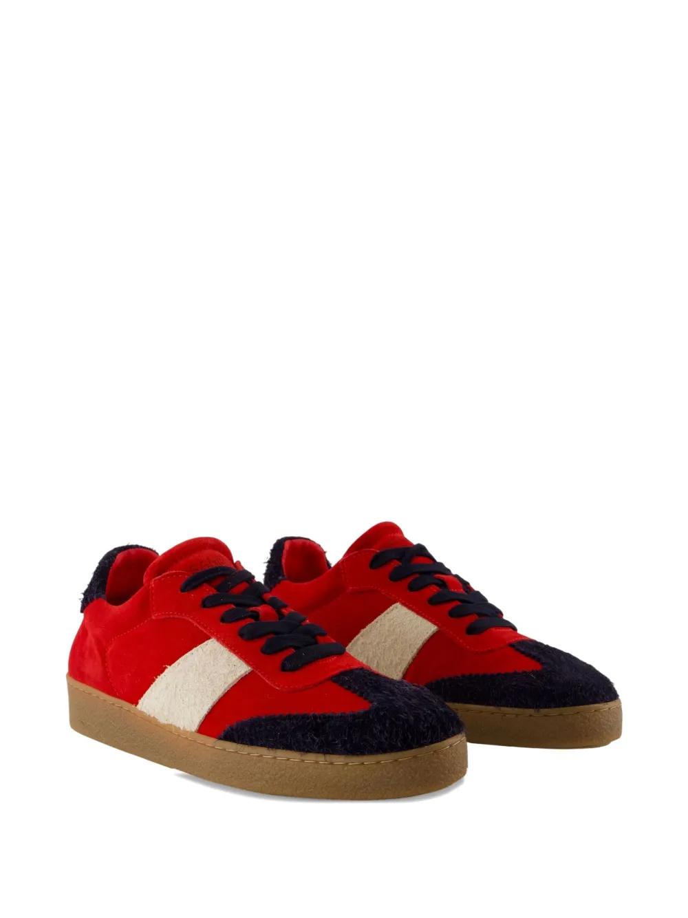 SAMSøE SAMSøE Lamb Leather Panel Low-Top Sneaker